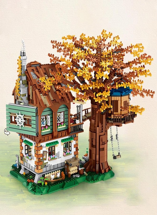 DUANT Mini Blocks Tree House Building Kit, 4761PCS Idea Forest House Building Blocks Set, DIY Mini Bricks Street View House Construction Model for Adult - Image 5